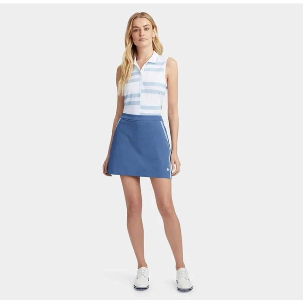 G/FORE Womens Twilight Blue Side Stripe Golf Skort Size 8‎ Activewear Skirt
